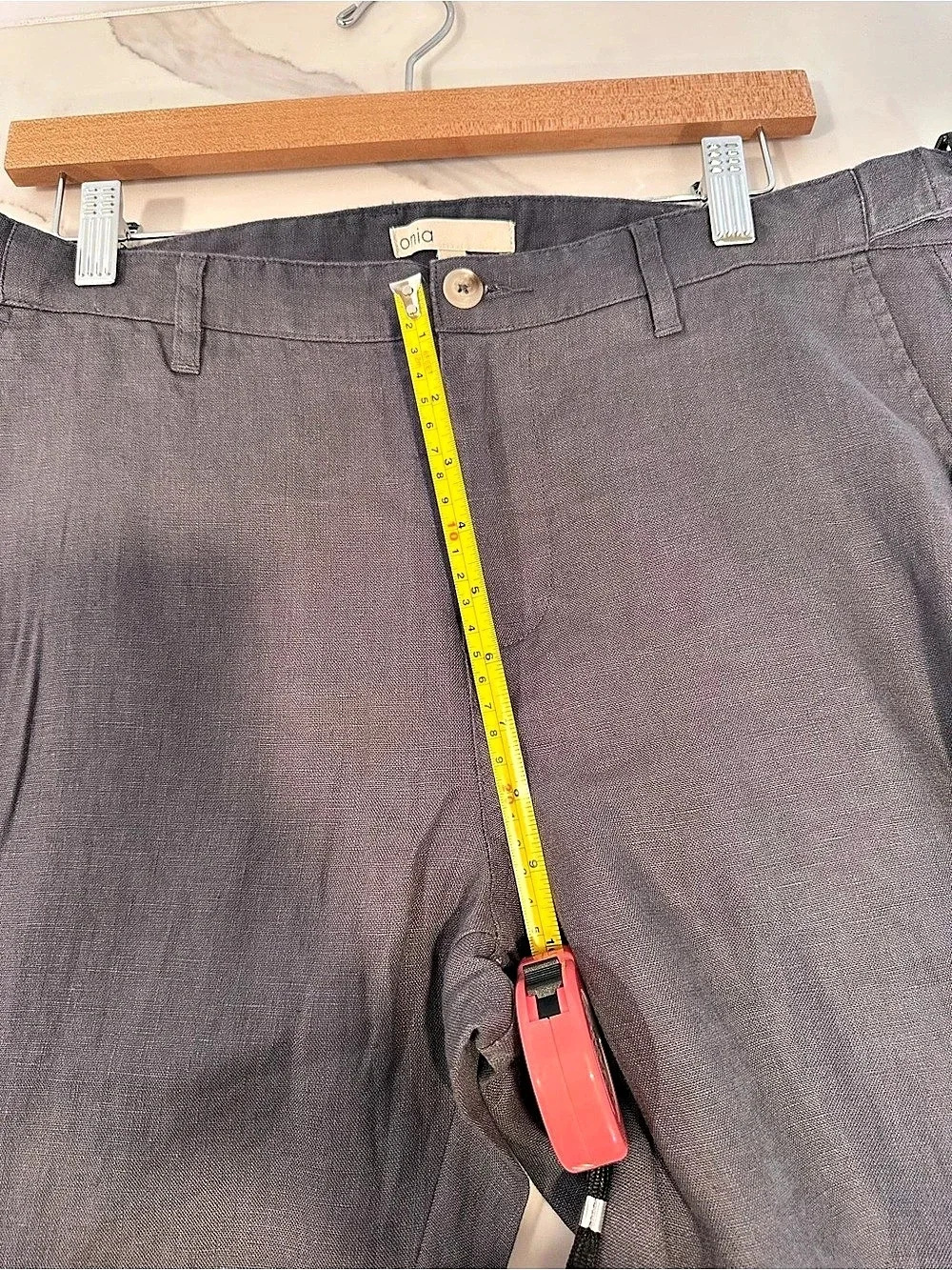 NWT Onia Linen Tapered Pleated Trouser